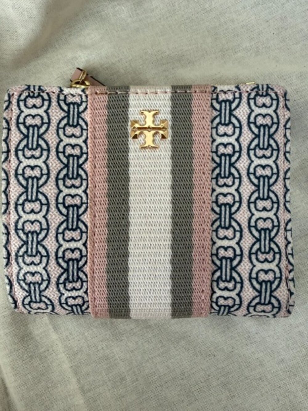 Tory Burch Gemini Link Canvas Mini Wallet